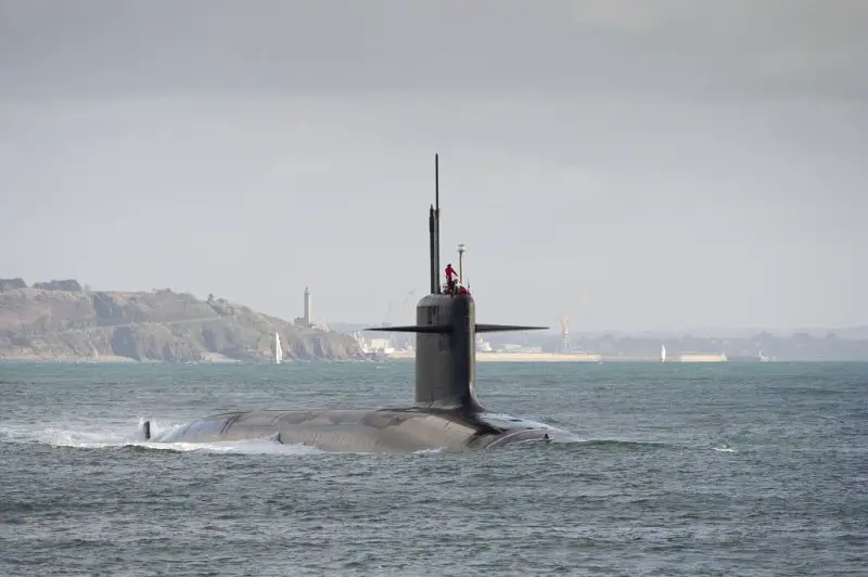 French Navy Le TÃ©mÃ©raire Triomphant-class ballistic missile submarine