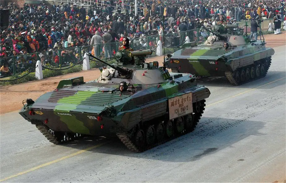Indian Ministry of Defence Approves Procurement of 156 BMP-2 Sarath Infantry Combat Vehicles