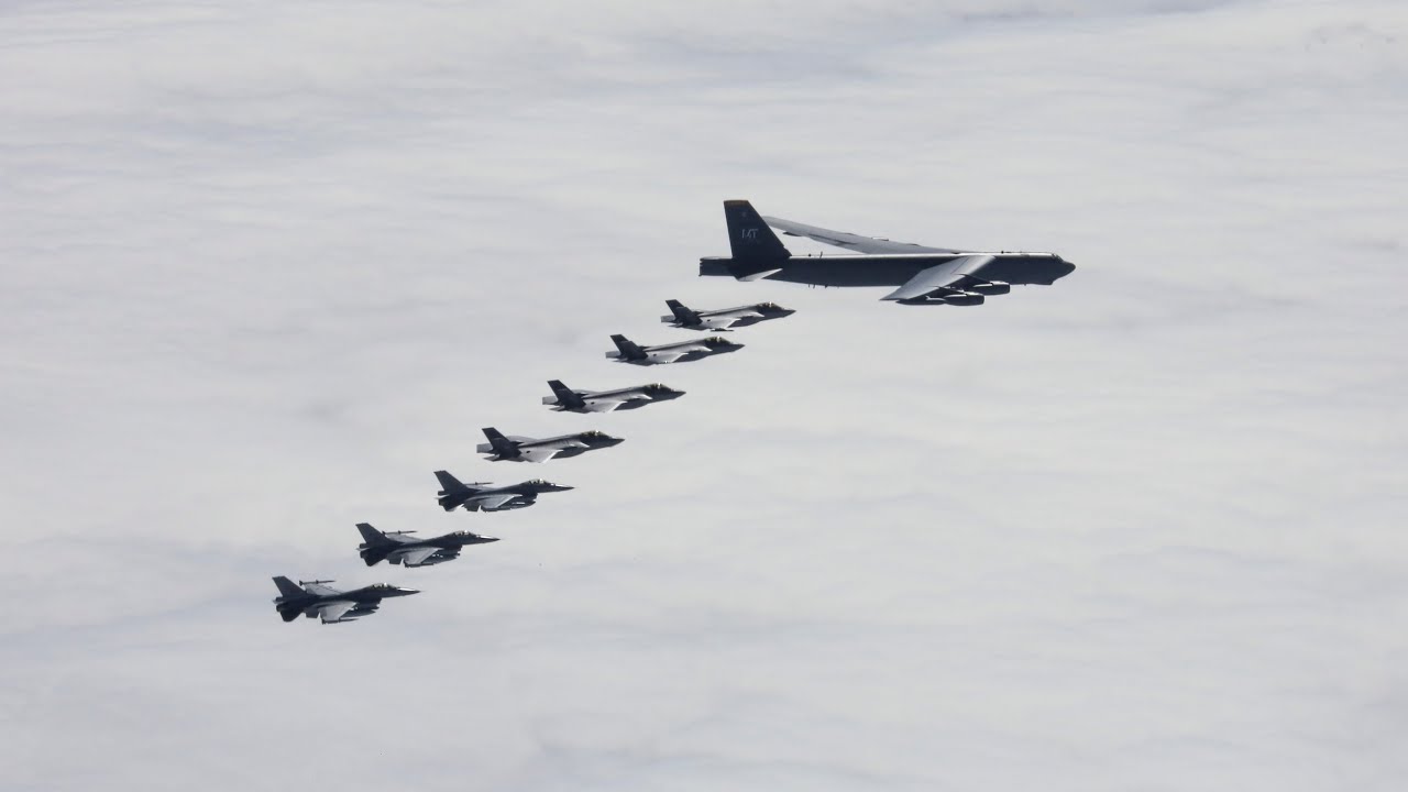 Joint Exercise with US B-52Hs Bombers and Norwegian Fighters