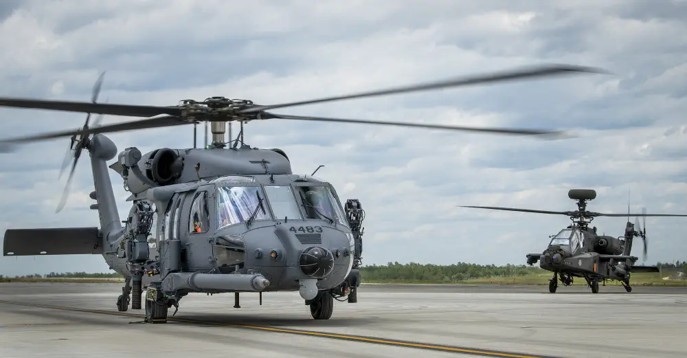 Jolly Green II and Apache Fly Together in Joint Test