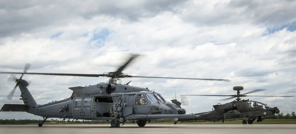 Jolly Green II and Apache Fly Together in Joint Test