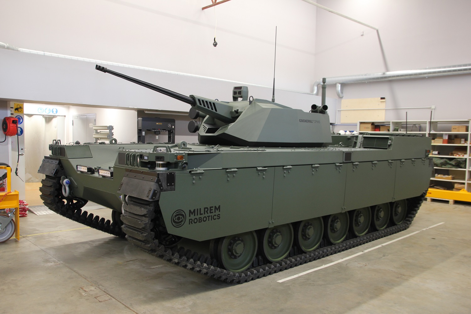 Milrem Robotics Revealed Type-X Robotic Combat Vehicle with John Cockerill CPWS II Turret