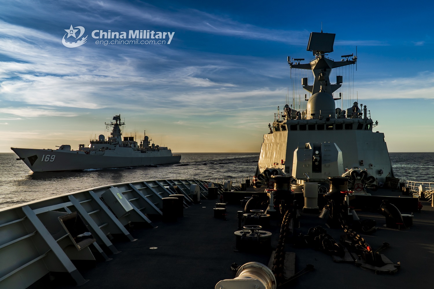 People's Liberation Army Navy Destroyer Flotilla Execute Maritime Operation in South China Sea
