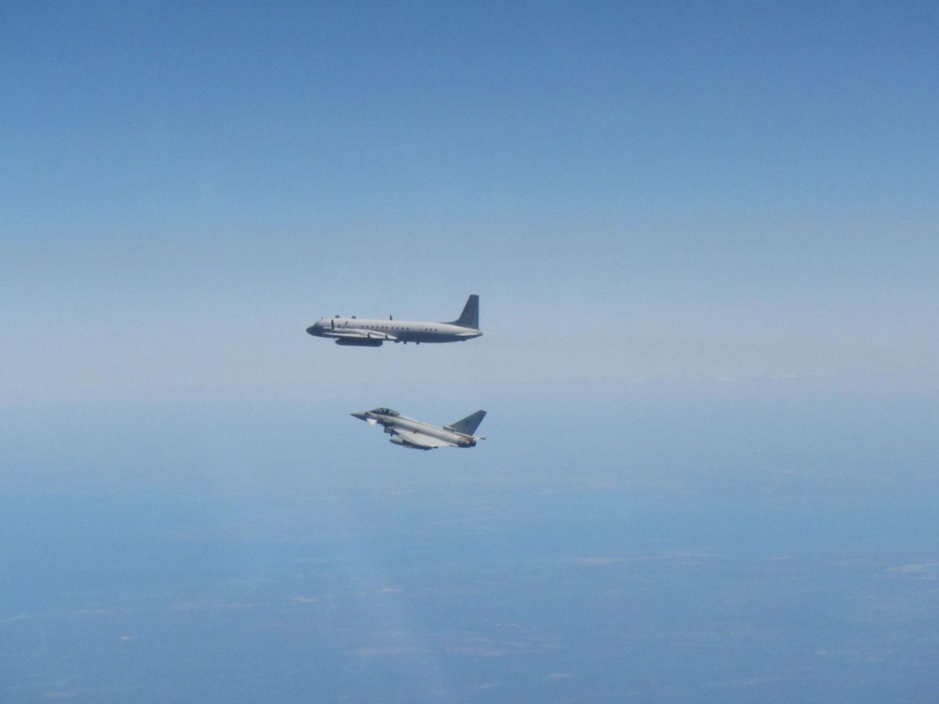 RAF Typhoons Scrambled In Lithuania To Intercept Russian IL-20 COOT ISR Aircraft
