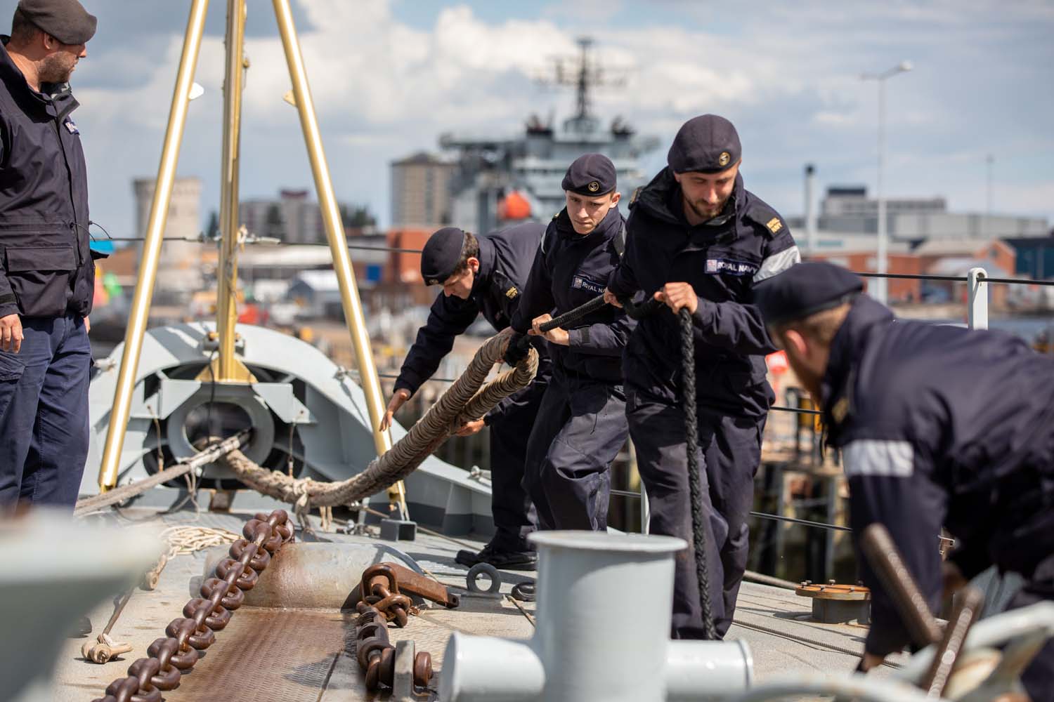 Royal Navy HMS Lancaster on Weapons Trials After Two-Year Refit