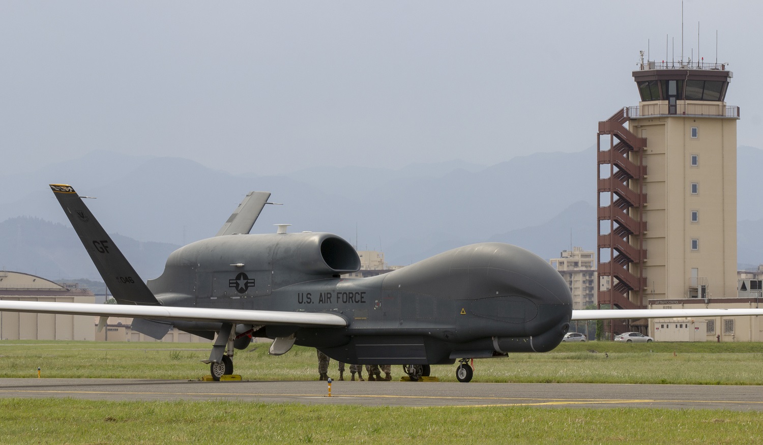 RQ-4 Global Hawk Unmanned Aerial Vehicles Return to Yokota AB After Typhoon