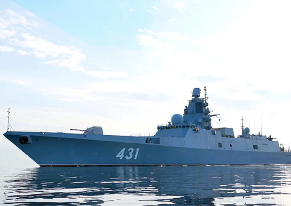 Russian Frigate Admiral Kasatonov Tests Anti-Torpedo Defense