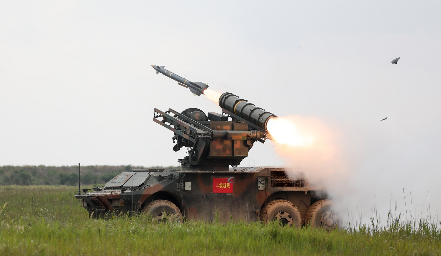 PLA 73rd Group Army launches a surface-to-air missile