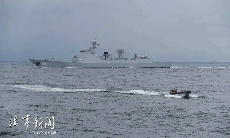 Chinese PLAN New Upgraded Type 052D Destroyer Sails Amid Tensions in Taiwan Straits