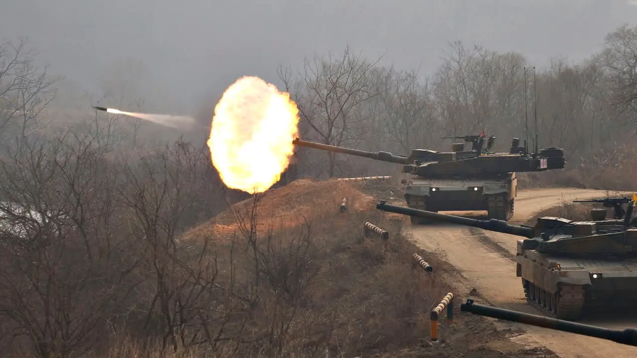 K2 Black Panther main battle tanks of the Republic of Korea Army participating in various training exercises. 