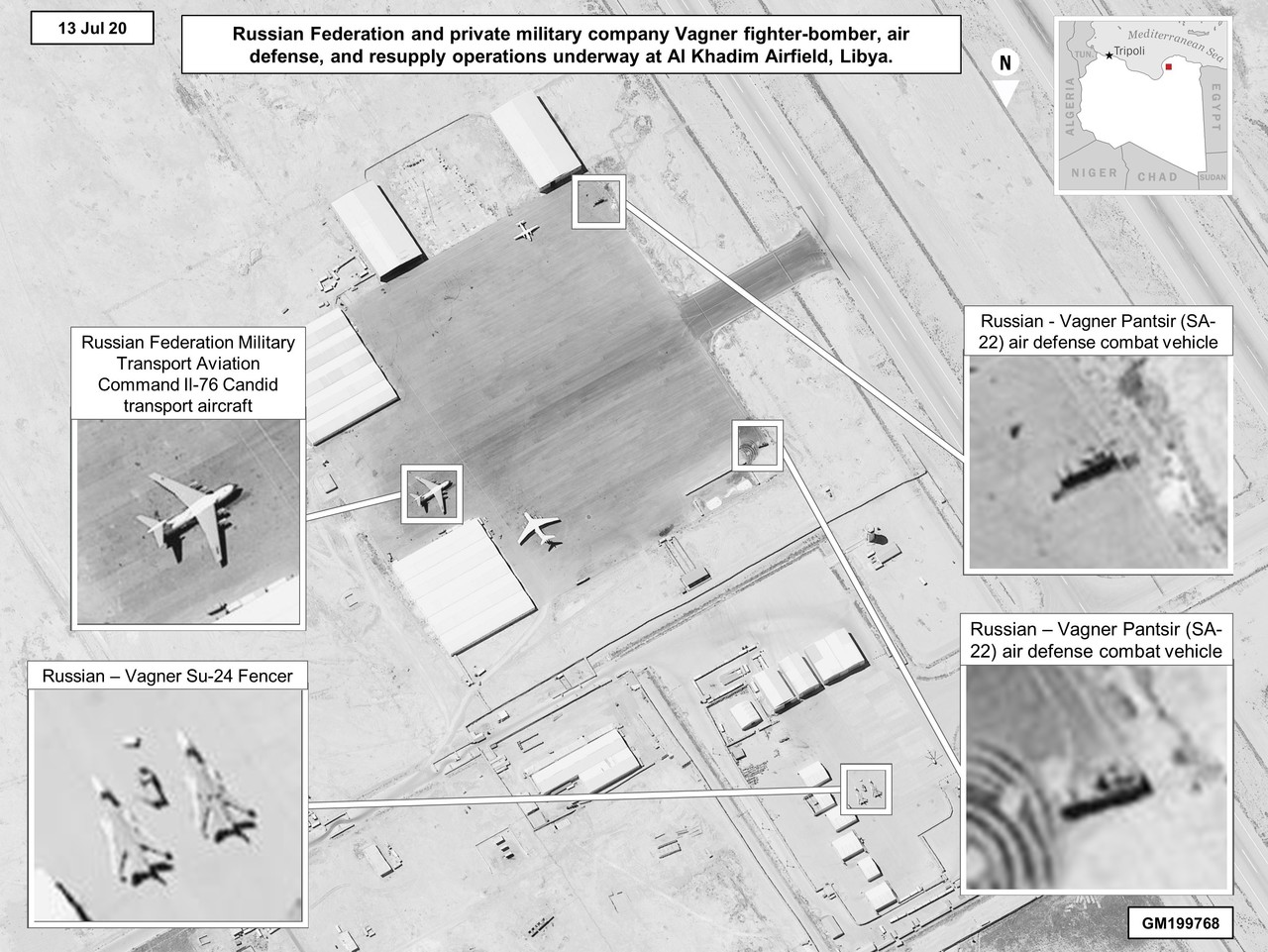Pentagon Imagery Shows Russia, Wagner Group Continue Military in Libya