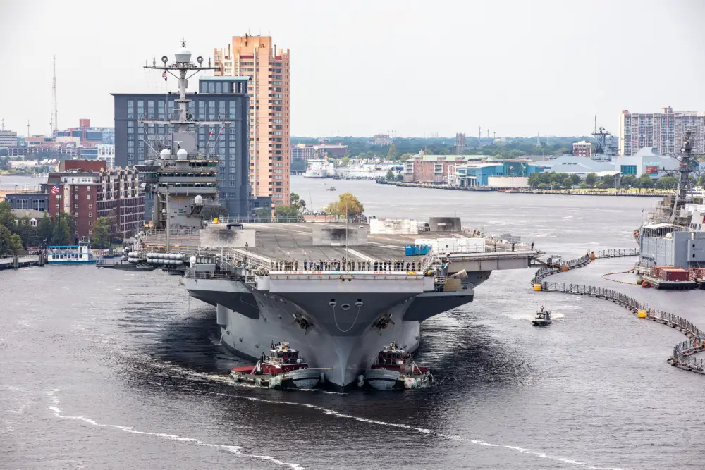 Two US Navy Carriers Now at Norfolk Naval Shipyard for Maintenance