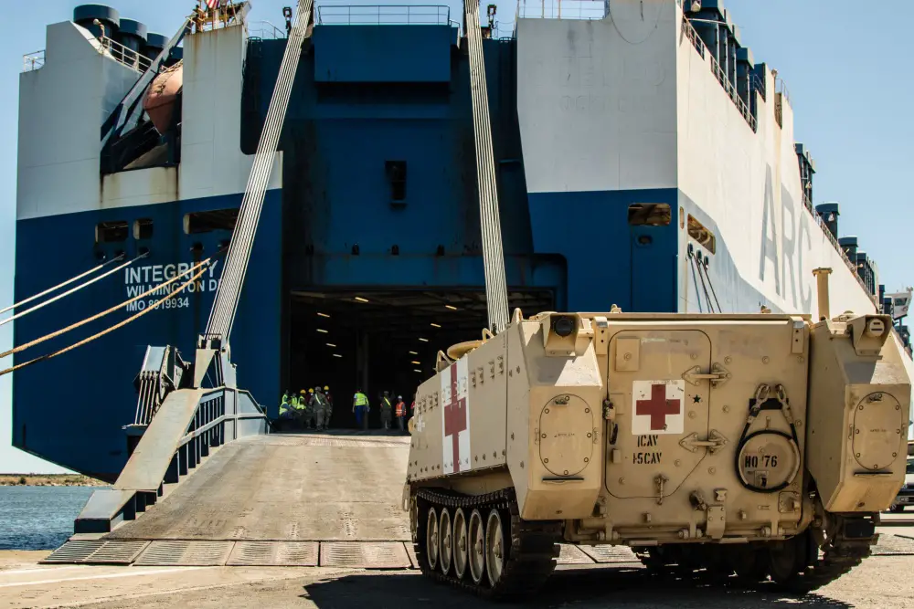 US Army 1-5 CAV Conducts Port Operations in Constanta, Romania