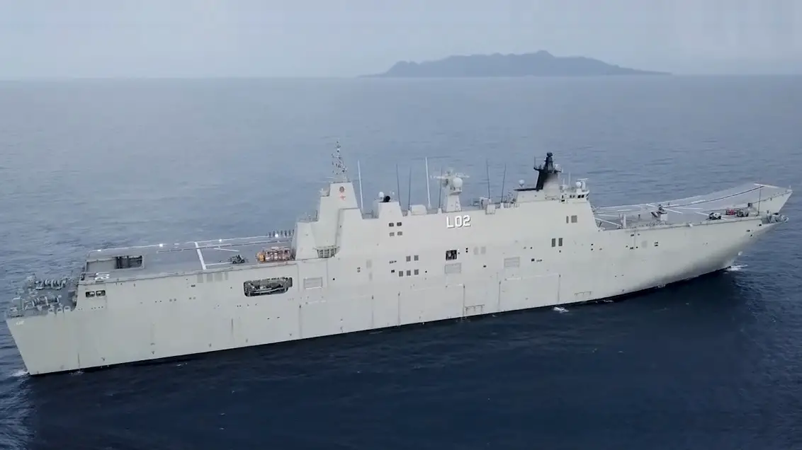 RAN HMAS Canberra Returns to Australia