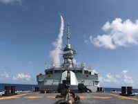 Royal Canadian Navy HMCS Winnipeg Conducts Live Missile Firings