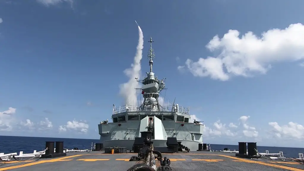 Royal Canadian Navy HMCS Winnipeg Conducts Live Missile Firings
