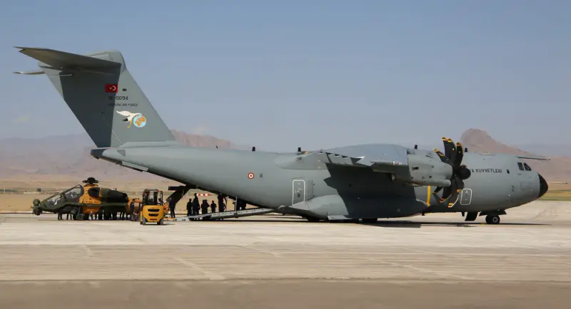 Turkish A400M Ferries T-129 Attack Helicopters to Azerbaijan for Exercise