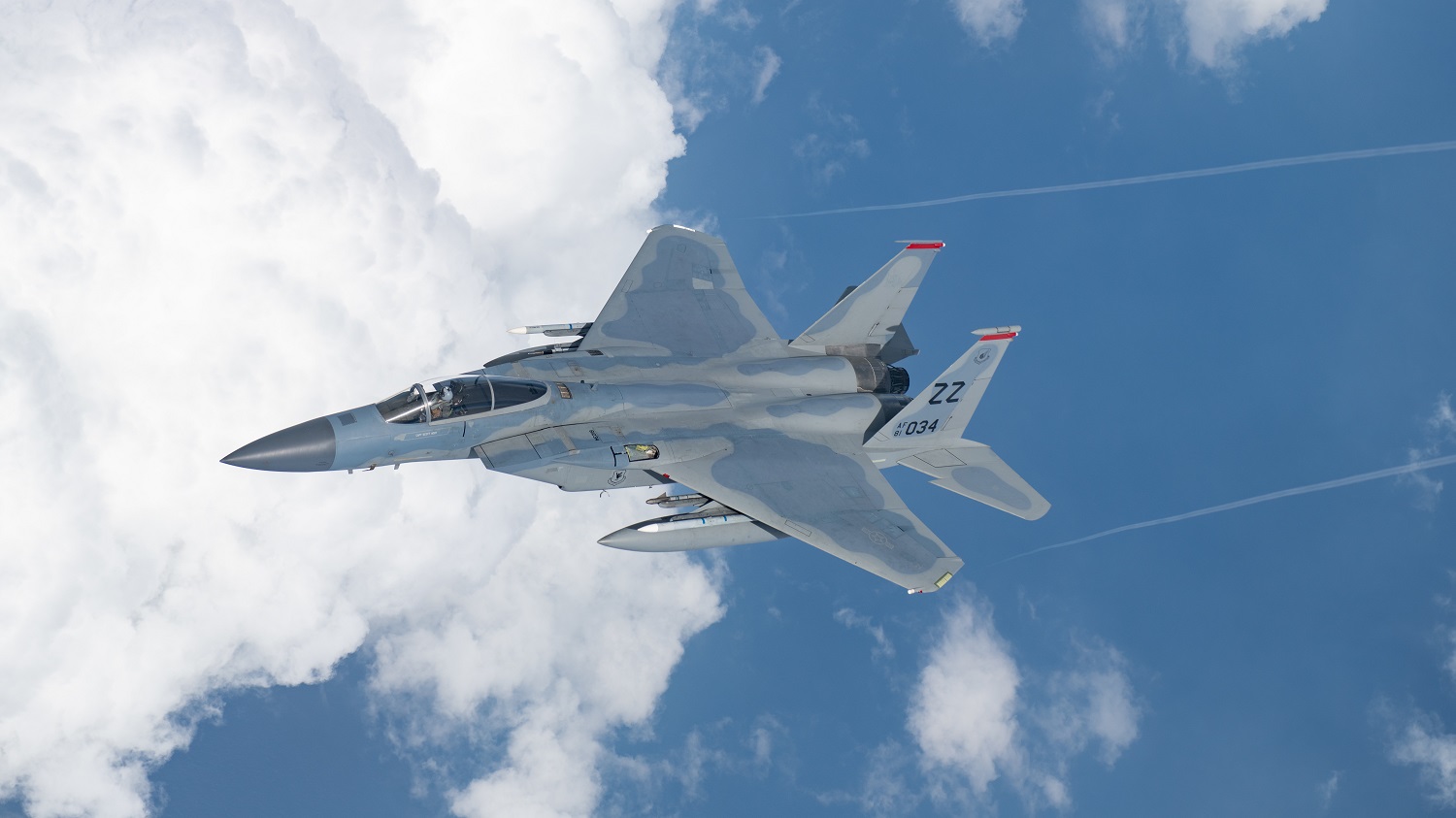 A U.S. Air Force 67th Fighter Squadron F-15C Eagle assigned to Kadena Air Base, Japan participates in a large-scale joint and bilateral integration training exercise Aug. 18, 2020.