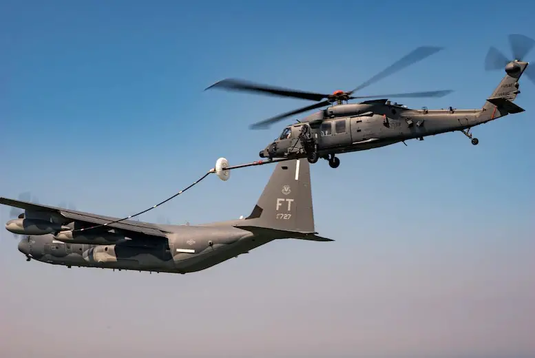 US Air Force Jolly Green II Helicopter Completes First Aerial Refueling