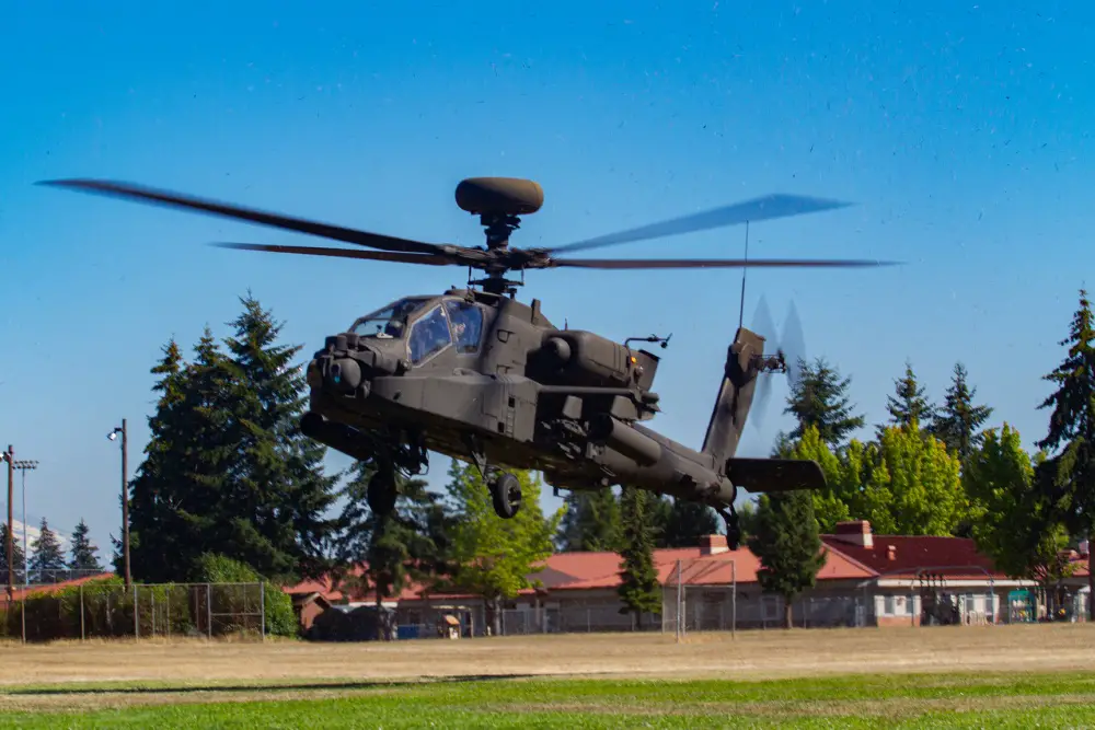 Boeing AH-64 Apache twin-turboshaft attack helicopter