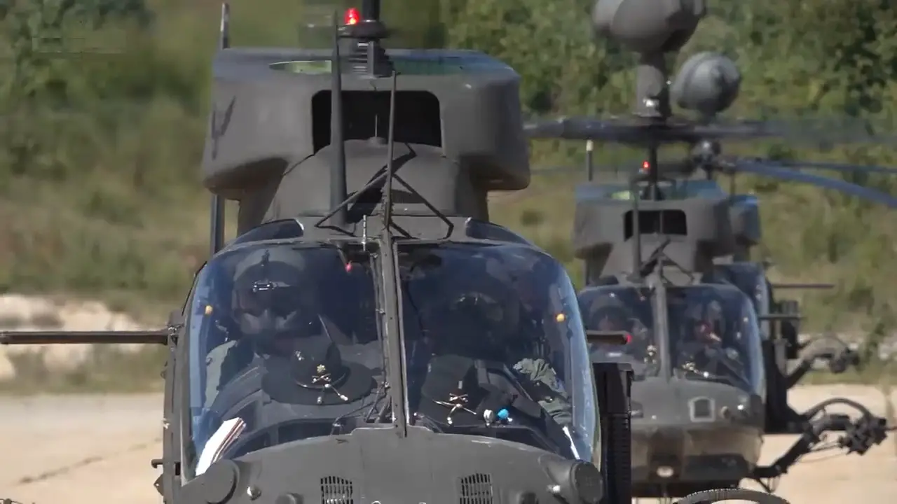 Croatian Air Force Conducts Live Firing from OH-58D Kiowa Warrior Armed Reconnaissance Helicopters