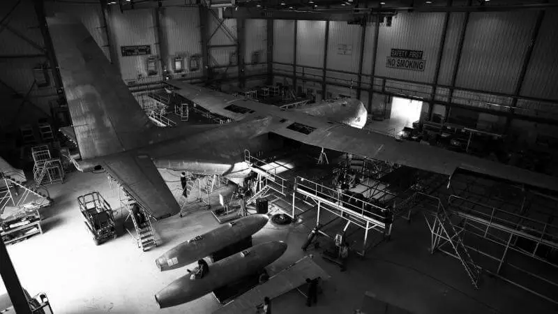 C130 Hercules under maintenance in AMMROC MRO Facility