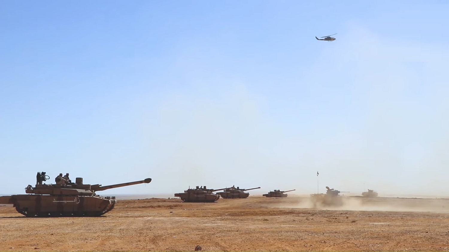 Jordan Army Deploys for the First Time Leclerc Tanks During Military Exercise