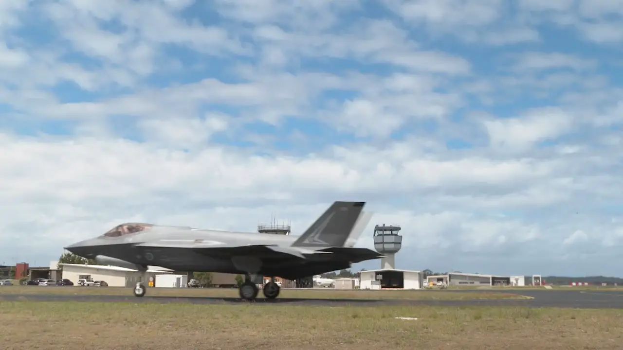 Nine F-35A Lightning II Arrive at RAAF Base Williamtown