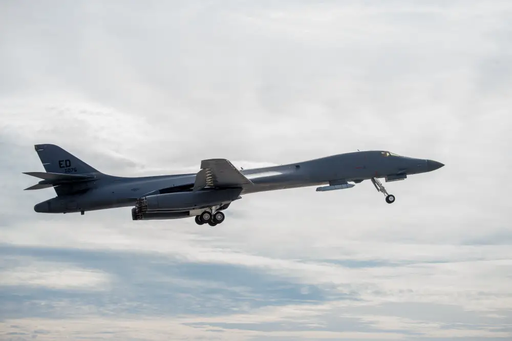 US Air Force Tests External Missile Carriage on B-1B Lancer Bomber