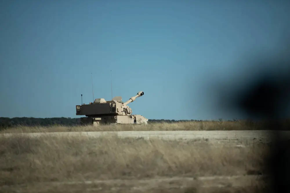 Troopers assigned to 2nd Battalion, 82nd Field Artillery, 3rd Armored Brigade Combat Team, 1st Cavalry Division, host a live fire demonstration with their newly received M109A7 Paladins, Fort Hood, Texas, Nov. 18, 2020.
