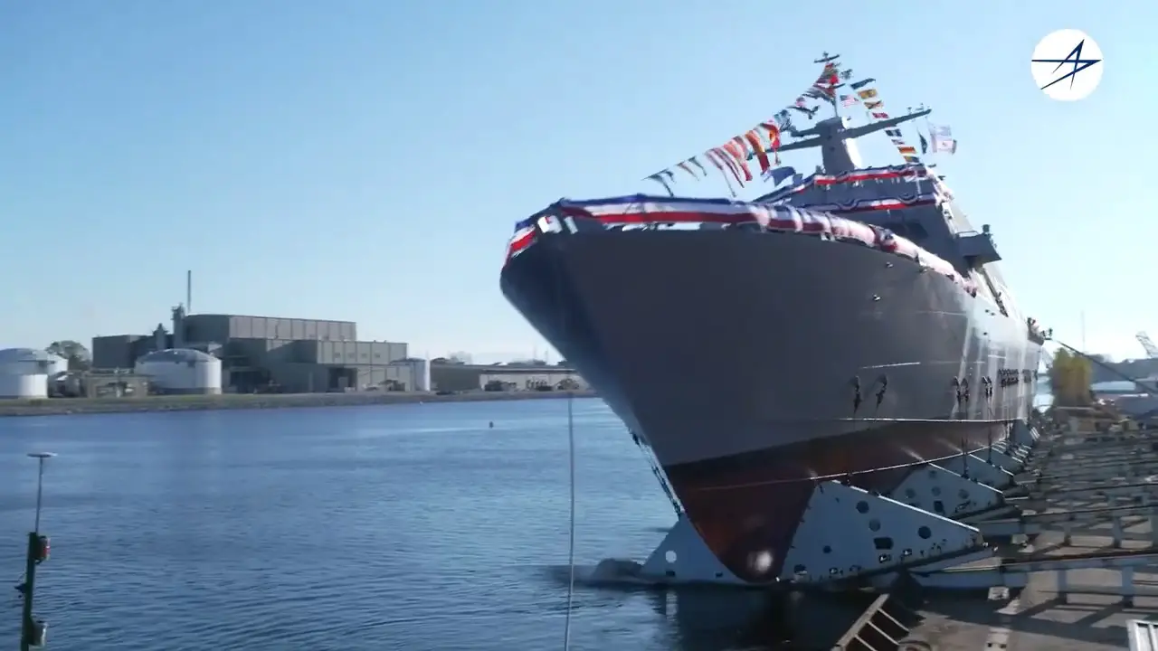 USS Marinette Littoral Combat Ship 25 (LCS-25) Launches