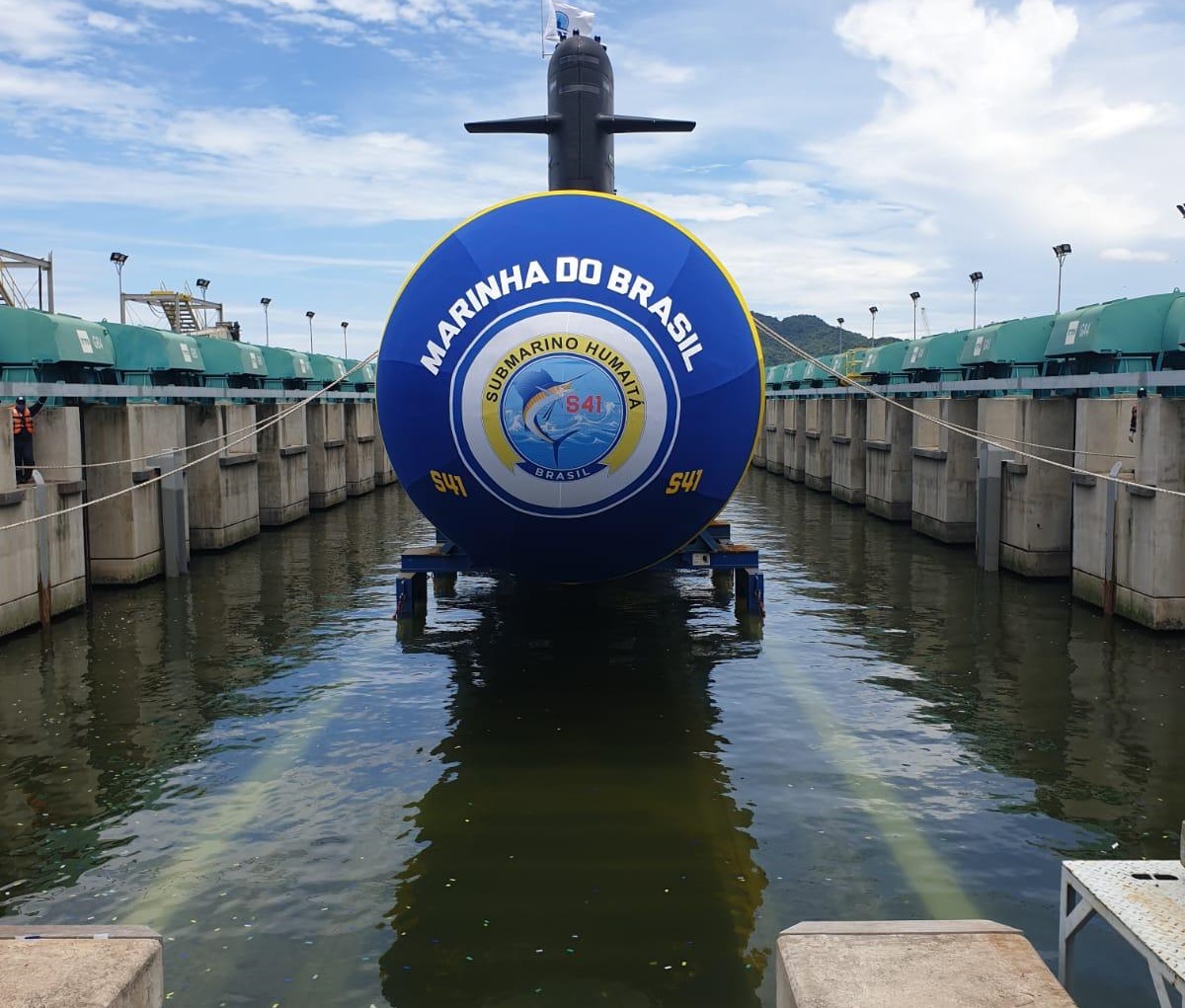 Brazil Navy Launches Second Locally-Built Scorpene Submarine