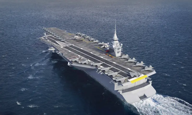 France's future aircraft carrier, intended to replace the Charles de Gaulle from 2038, will displace about 75,000 tonnes to accommodate about 30 FCAS fighters, and will be nuclear-powered. Interestingly, building a sister ship has not been ruled out.