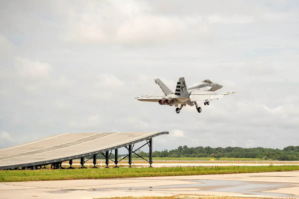 Pitches for Indian Navy, Super Hornet Demonstrates Ski Jump Launch