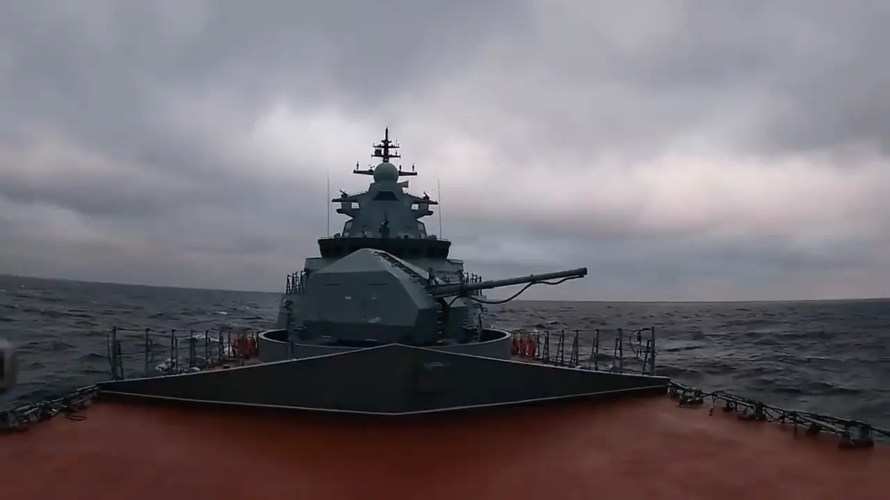 Russian Baltic Fleet Gremyashchiy Corvette Complete Counter-Air Defence Training