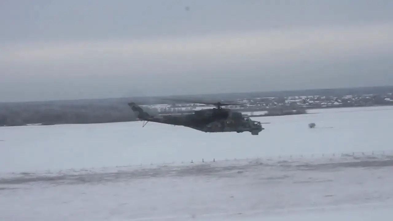 Urals Army Aviation Brigade Mi-24P gunships