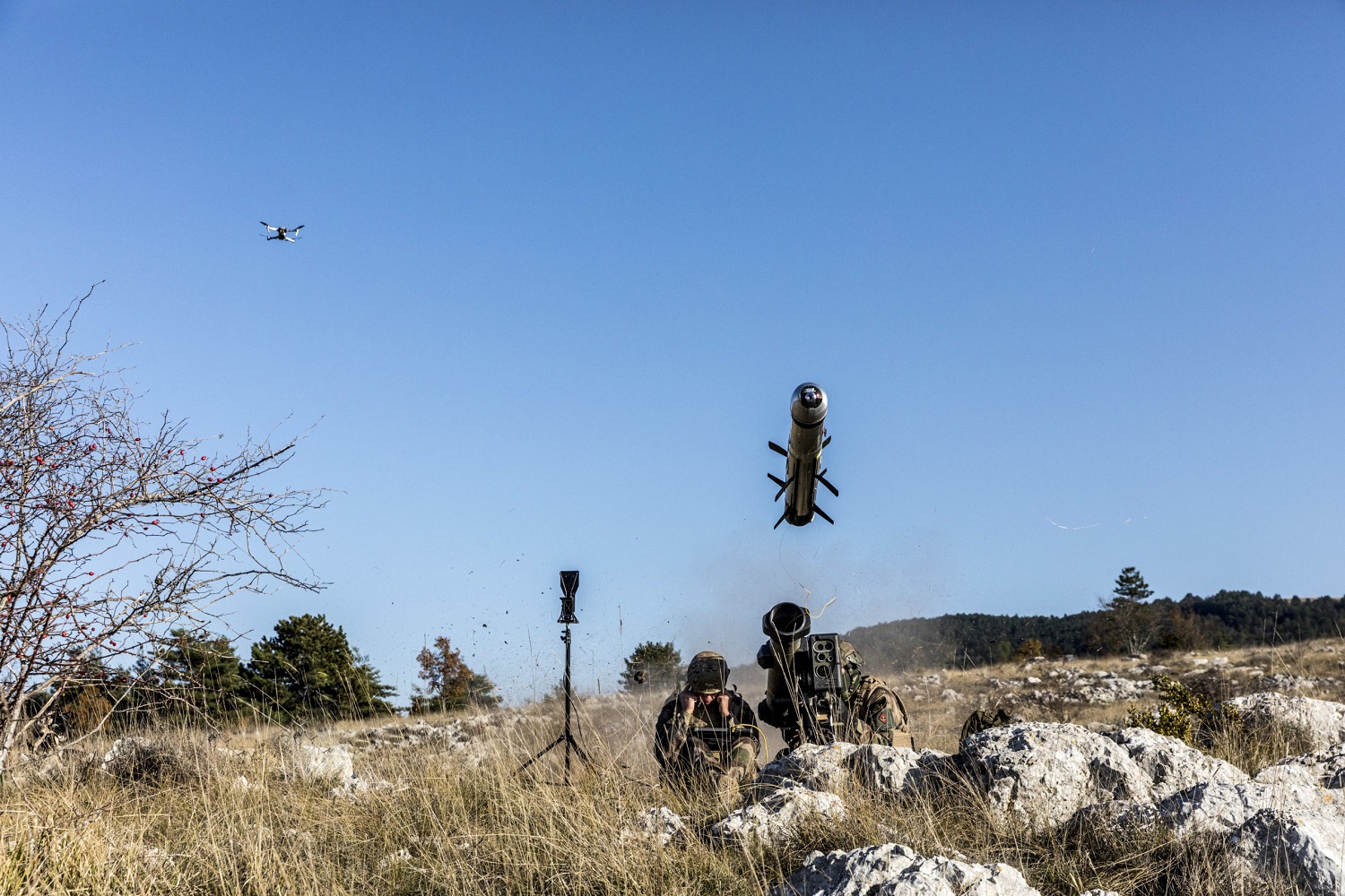 Successful MMP Anti-tank Guided Missile Firing with Target Designation Made by a Novadem Drone
