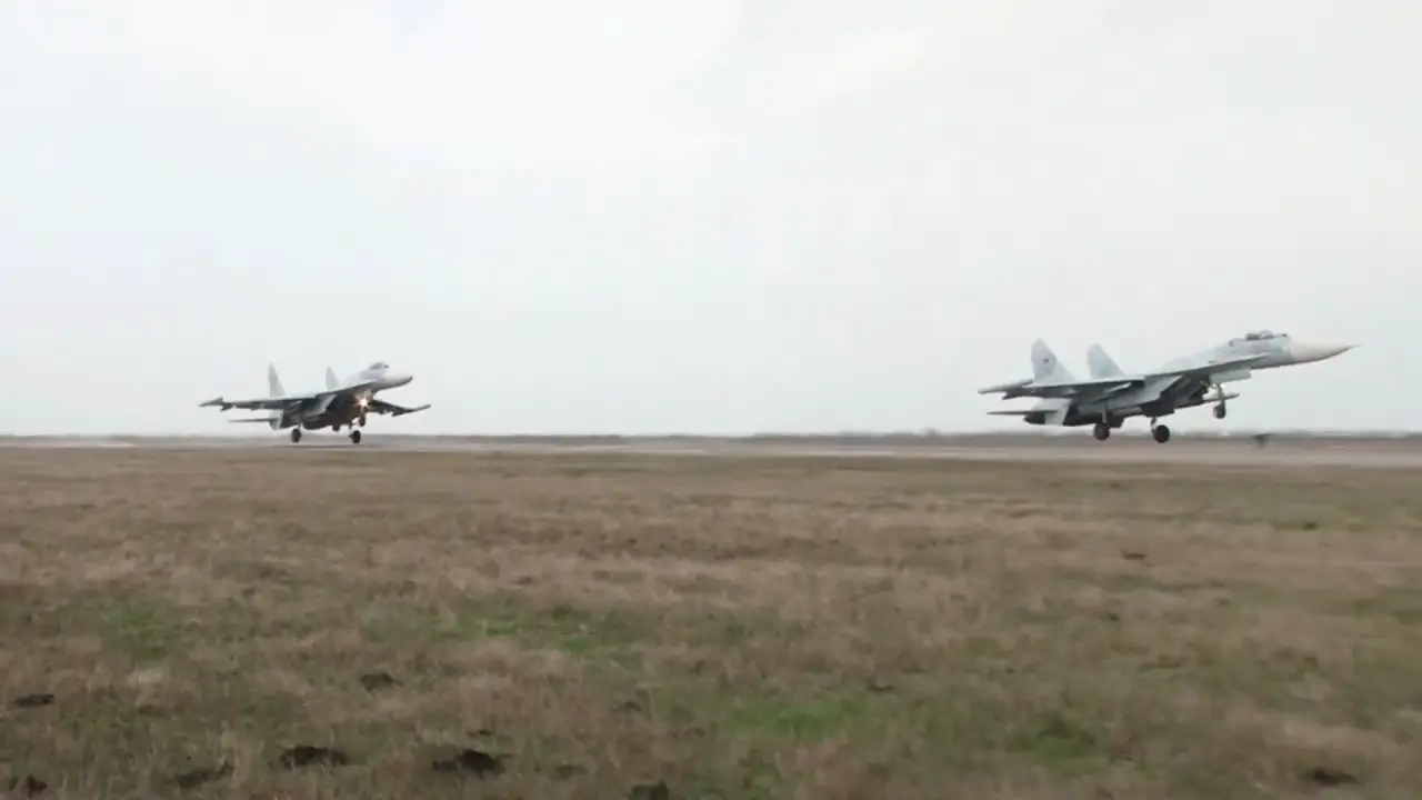 Russian Southern Military Su-30SM fighter jets