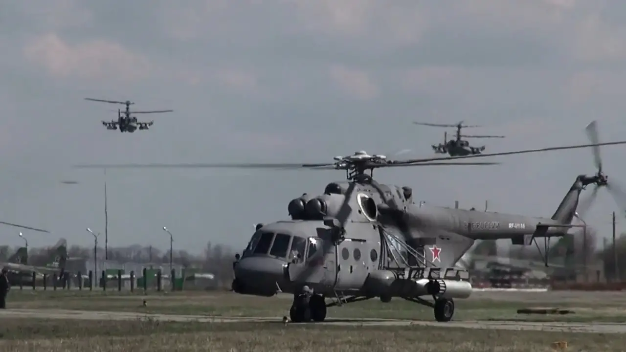 Russian Southern Military District Aircrafts Mi-8AMTSh