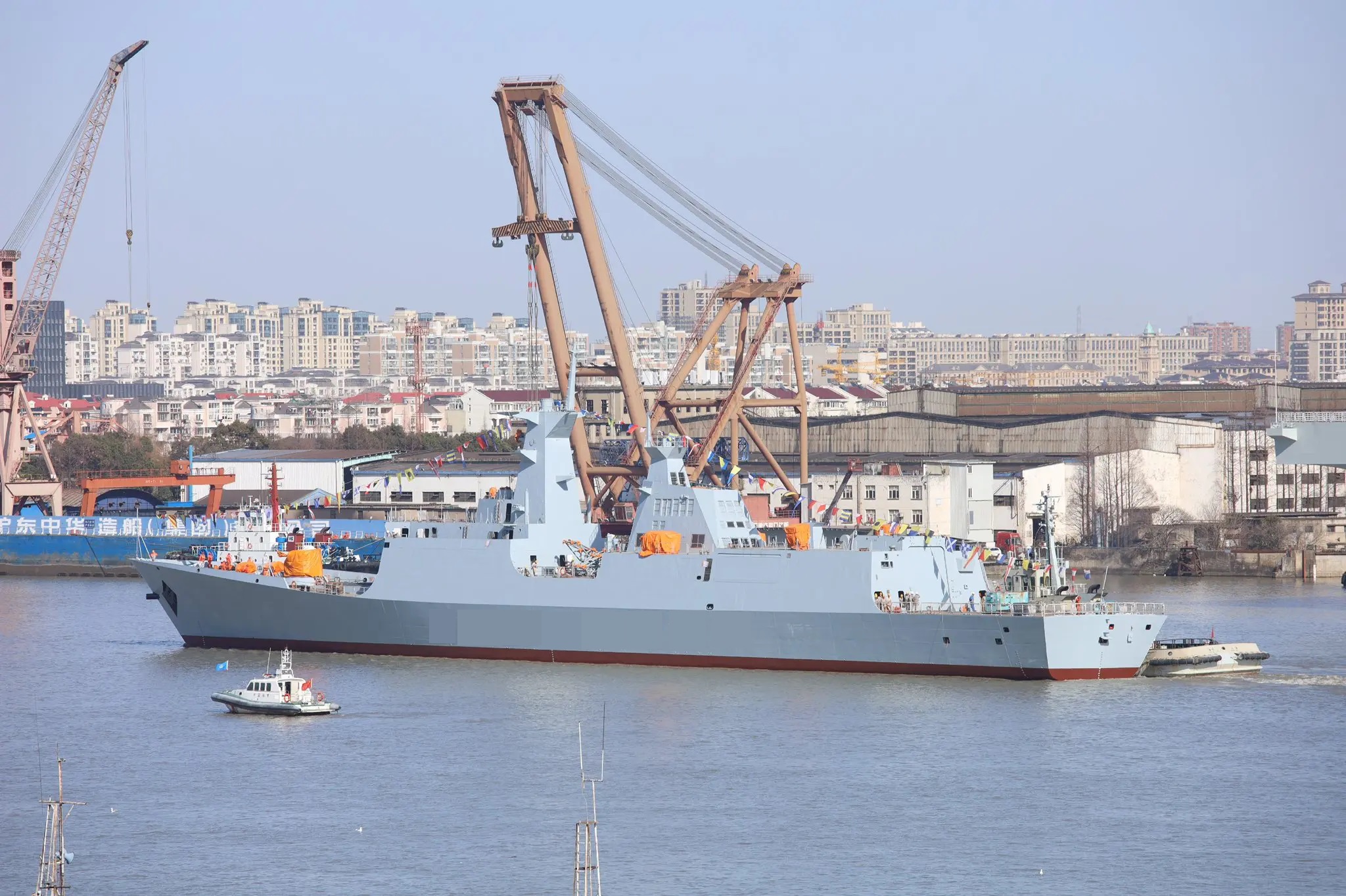 The second Type 054 A/P frigate for Pakistan was launched at the Hudong Zhonghua shipyard in Shanghai.