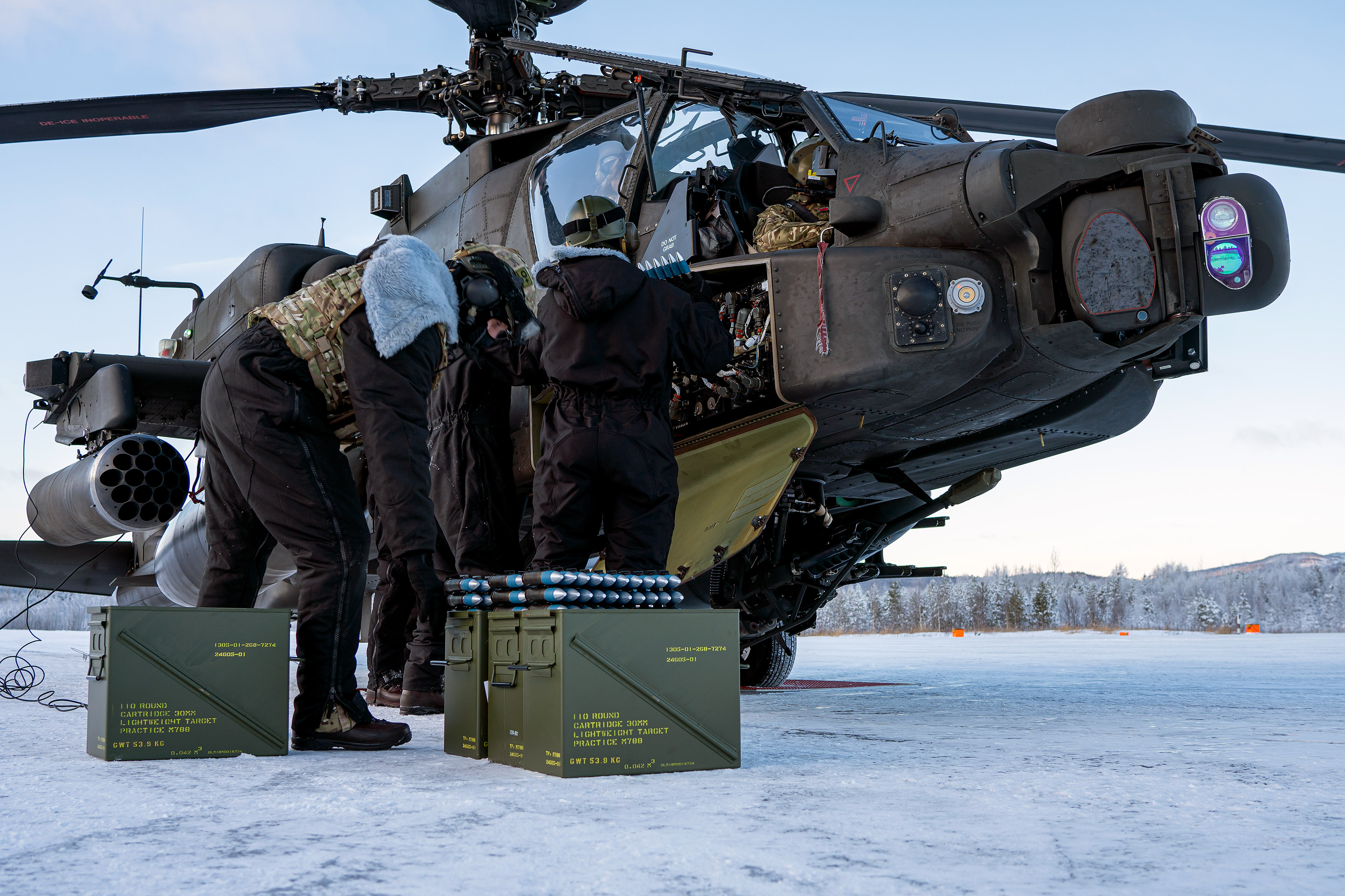 British Army Apache Attack Helicopters Tested in Arctic Circle