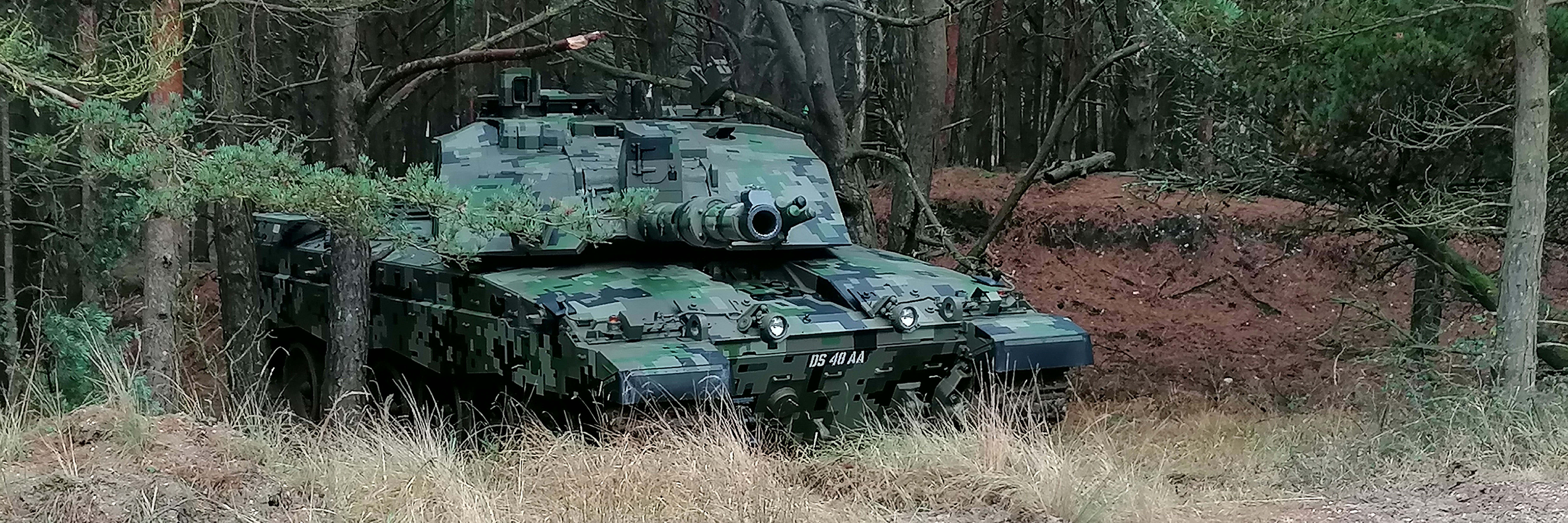 Challenger gets a digital upgrade, with a new digital camouflage paint scheme, seen here on trails at Bovington Training areas in Dorset in the later part of 2020