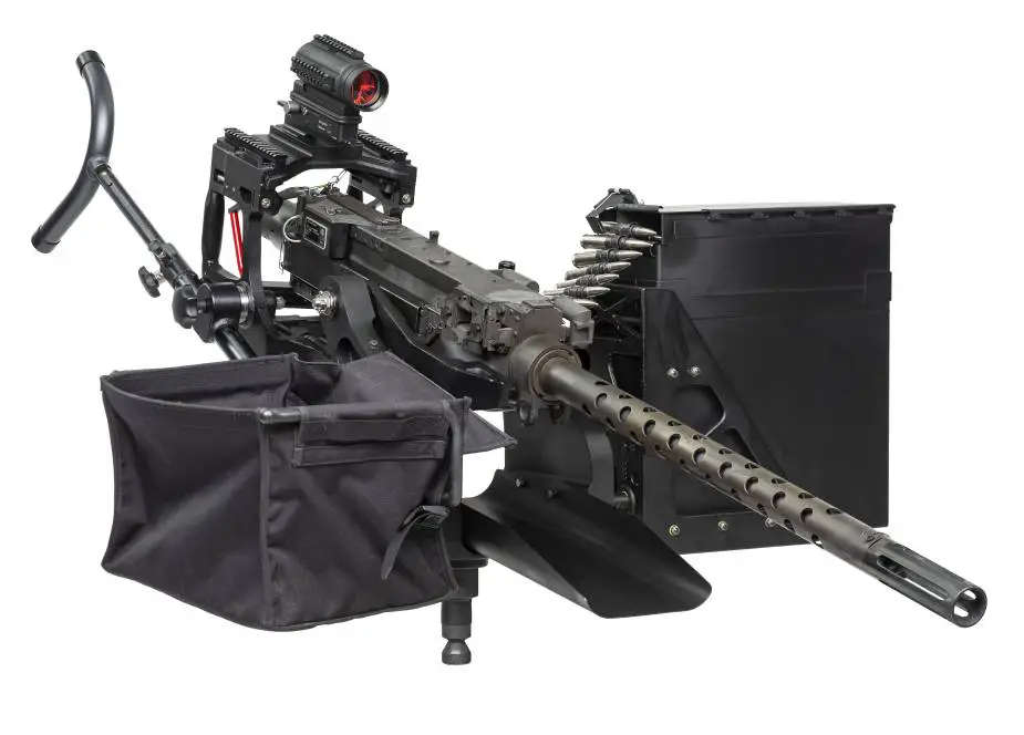 FN M3M WM machine gun mount with 50 cal FN M3M machine gun.