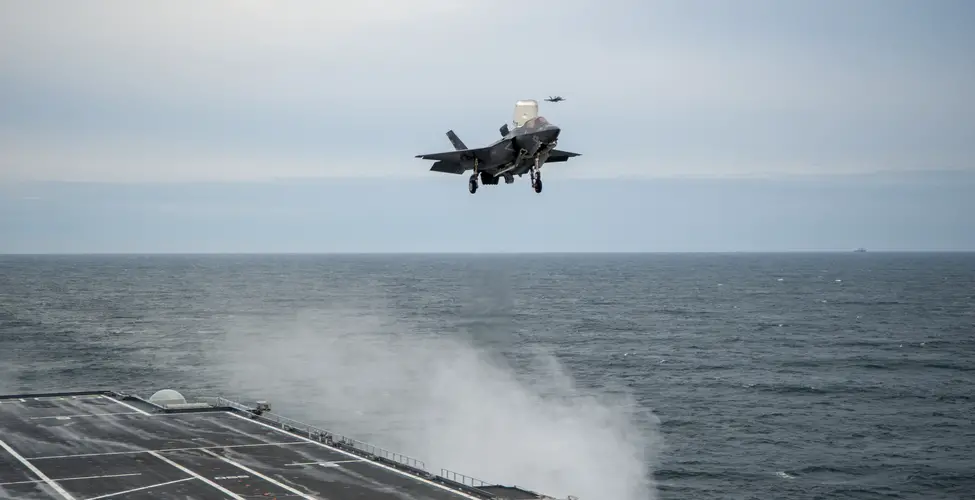 Italian Navy Aircraft Carrier ITS Cavour Started Sea Trials with US Marine Corps F-35B