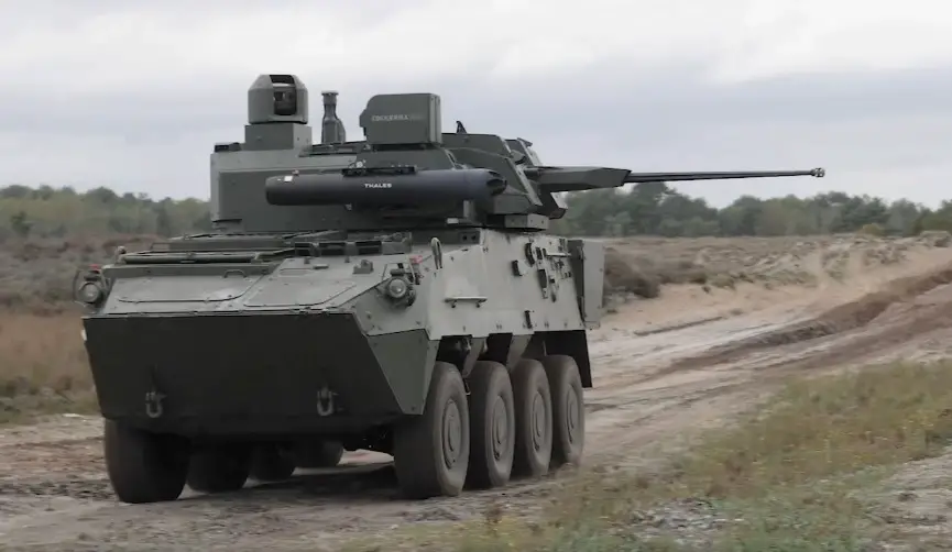 John Cockerill Defense and Thales Fires 70mm FZ275 Guided Rocket from Cockerill 3030 Turret
