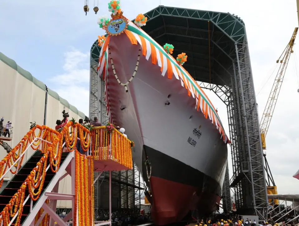 The INS Nilgiri, the first of Indian Navy's seven new stealth frigates, in Mumbai on September 28, 2019.