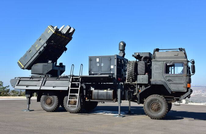 A missile firing unit (MFU) of the Rafael SPYDER Ground-based Air Defense System