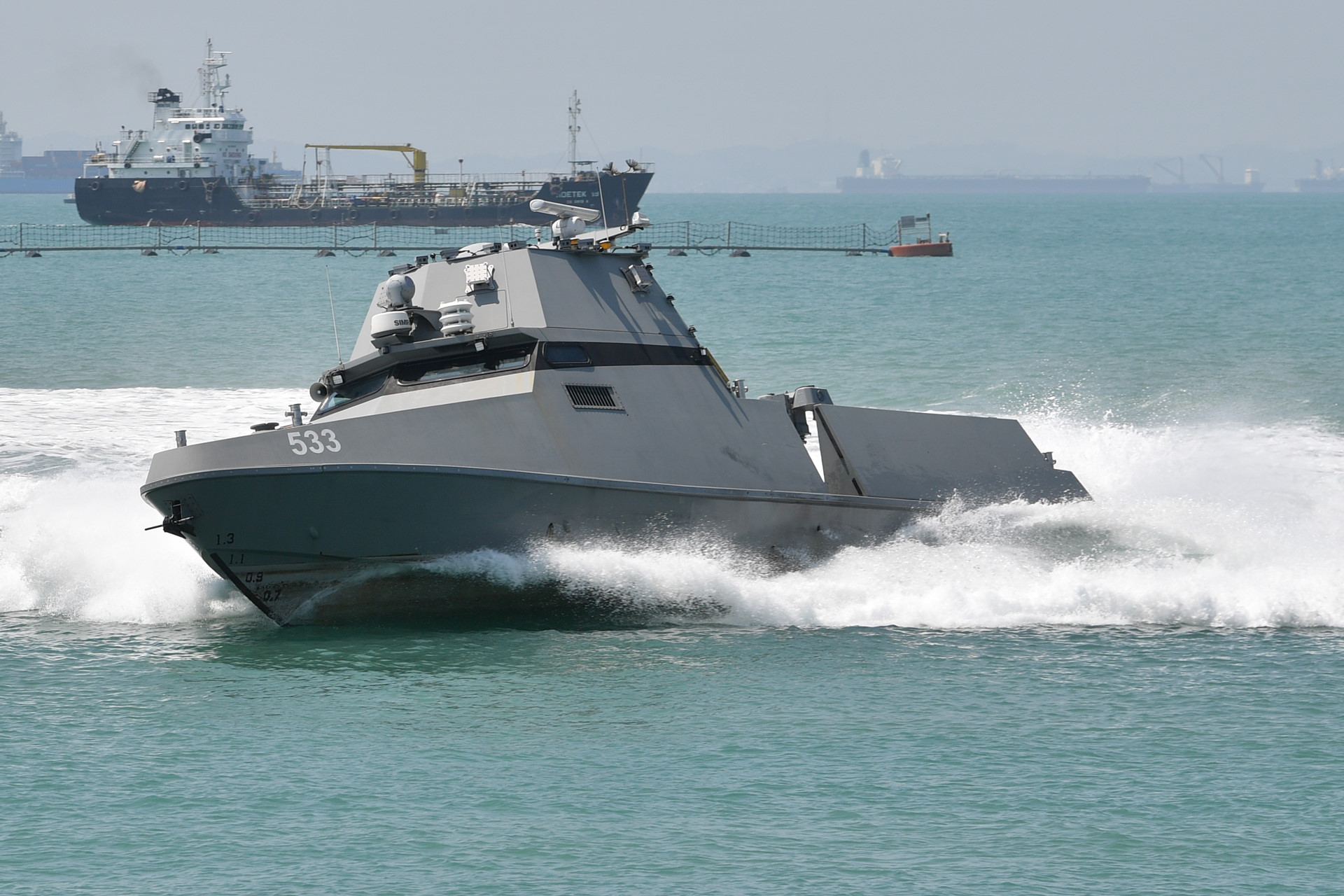 The Maritime Security USV can provide a persistent presence to patrol Singapore's waters.