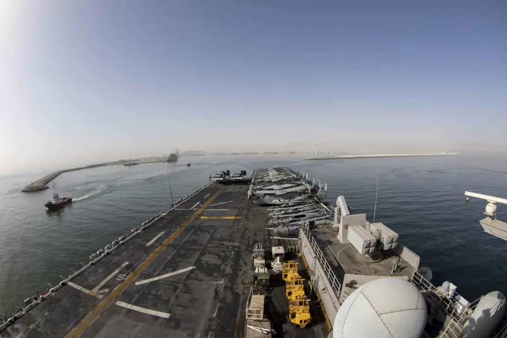US Navy USS Makin Island and USS Somerset Conduct Port Visit in Oman