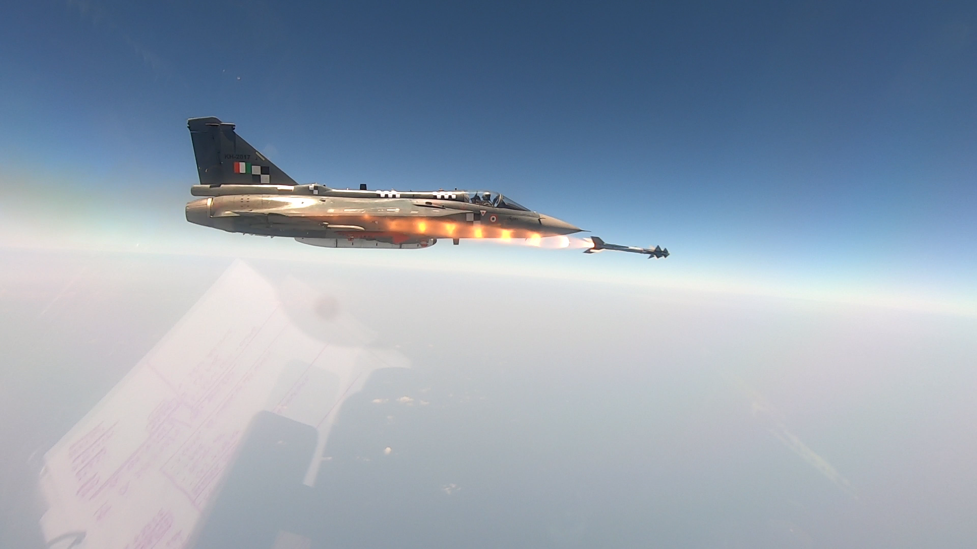 India Air Force HAL Tejas Conducts Maiden Trial of Python-5 Air to Air Missile